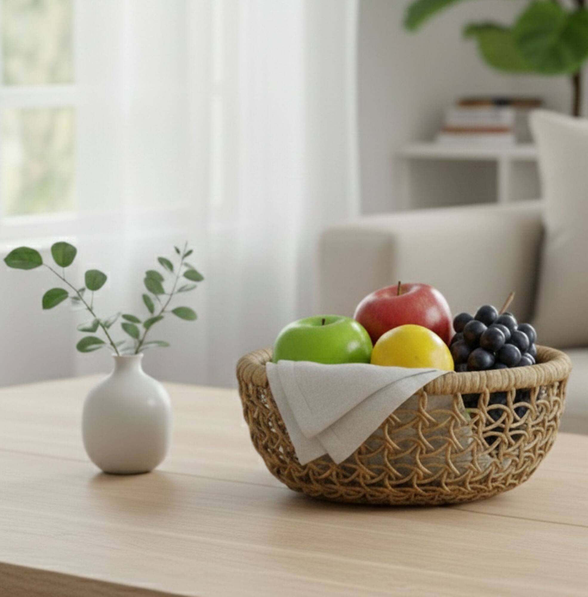 Open Bowl Rattan Basket by Ashland